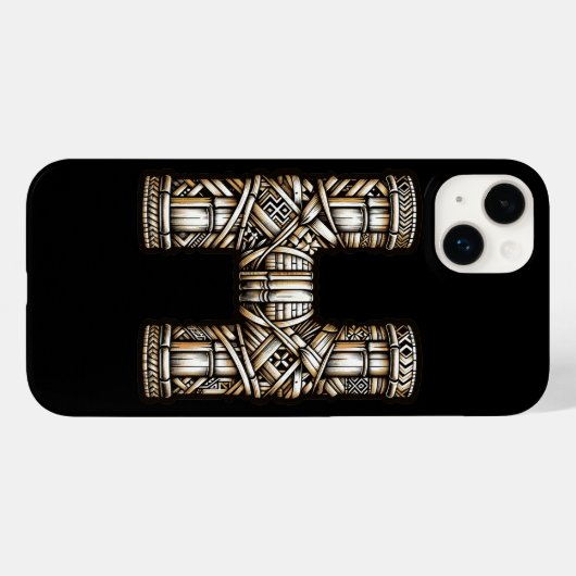 Hawaïaans Polynesisch Aloha Letter H Custom Initia Case-Mate iPhone Case (Achterkant (horizontaal))