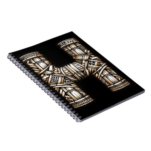 Hawaïaans Polynesisch Aloha Letter H Custom Initia Notitieboek (Rechterzijde)