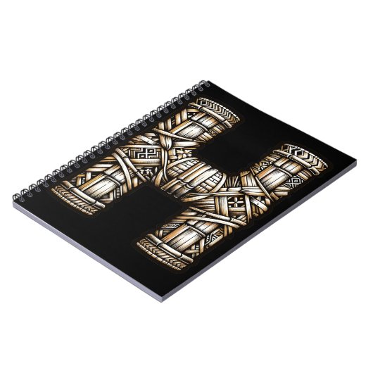 Hawaïaans Polynesisch Aloha Letter H Custom Initia Notitieboek (Linkerzijde)