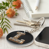 Hawaïaans Polynesisch Aloha Letter L Custom Initia Sleutelhanger (Voorkant Rechts)