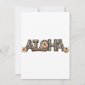 Hawaïaans Polynesisch Tiki bruid bruidegom Verlovi Kaart (Achterkant)