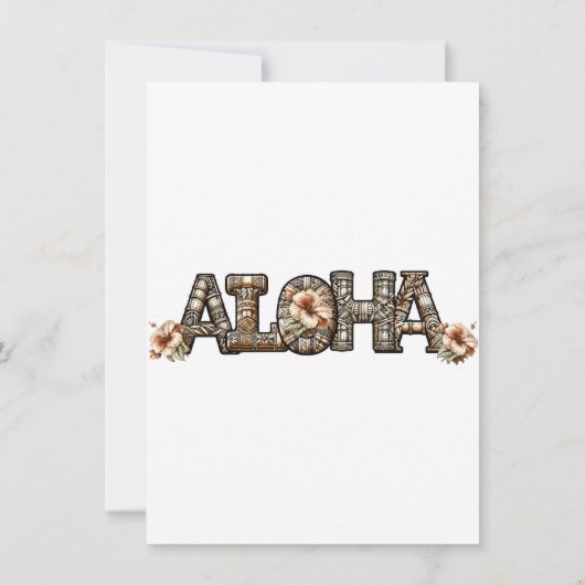 Hawaïaans Polynesisch Tiki Bruid en bruidegom Brui Kaart (Achterkant)