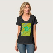 Hawaïaans Polynesisch Tropisch Abstract T-shirt (Voorkant volledig)