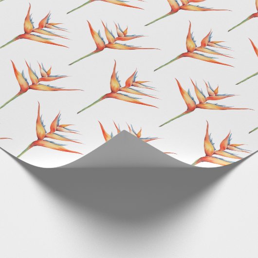 Hawaïaans Print heliconia bloem 2 Cadeaupapier (Hoek)