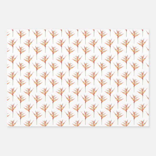 Hawaïaans Print heliconia bloem 2 Inpakpapier Vel (Voorkant 3)