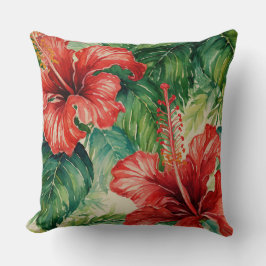 Hawaïaans print hibiscus patroon kussen