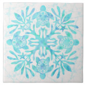 Hawaiaans quilt honu tegeltje (Voorkant)