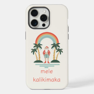 Hawaiaans/Regenboog/Palmen Kerstman iPhone 15 Pro Max Case