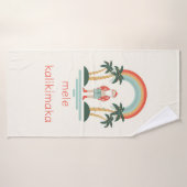Hawaïaans/Regenboog/Palms Santa Badhanddoek (Badhanddoek)