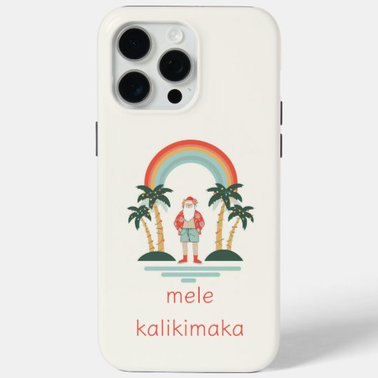 Hawaïaans/Regenboog/Palms Santa Case-Mate iPhone Case (Achterkant)