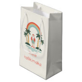 Hawaïaans/Regenboog/Palms Santa Klein Cadeauzakje (Achterkant Gekanteld)