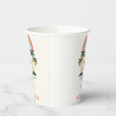 Hawaïaans/Regenboog/Palms Santa Papieren Bekers (Links)