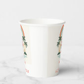 Hawaïaans/Regenboog/Palms Santa Papieren Bekers (Rechts)