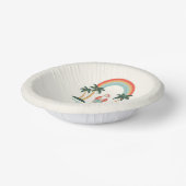 Hawaïaans/Regenboog/Palms Santa Papieren Kommen (Gebogen)