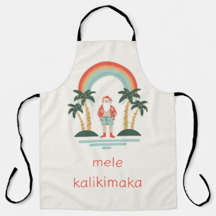 Hawaïaans/Regenboog/Palms Santa Schort