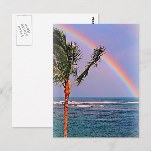 Hawaïaans regenboogbriefkaart briefkaart (Voorkant / Achterkant)