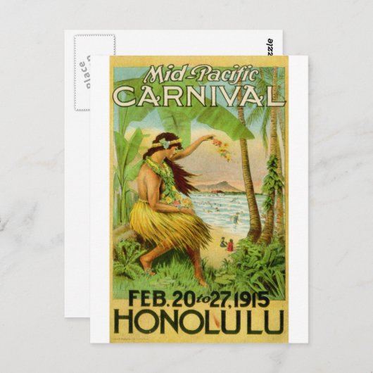  Hawaïaans reizen Briefkaart (Voorkant / Achterkant)