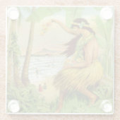  Hawaïaans reizen Glazen Onderzetter (Achterkant)