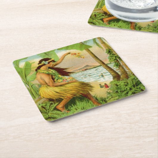 Hawaïaans reizen Kartonnen Onderzetters (Schuin)