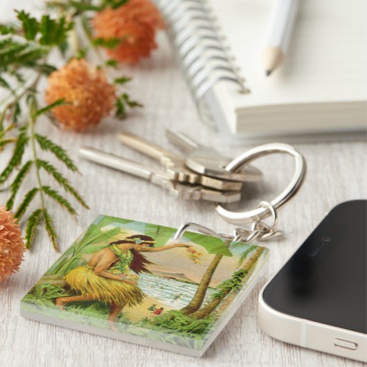  Hawaïaans reizen Sleutelhanger (Voorkant Rechts)