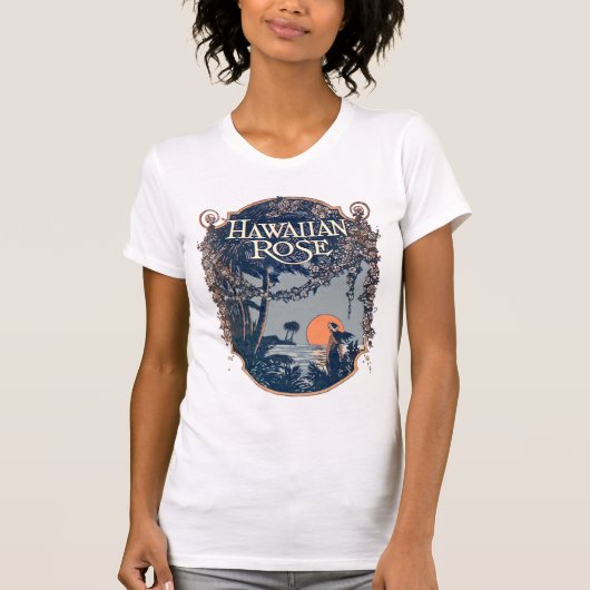 Hawaïaans Roos Dames lichte baasje T-Shirt (Voorkant)