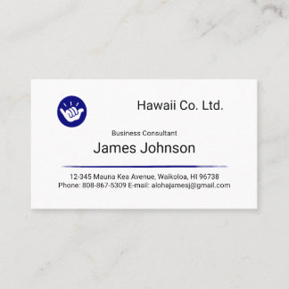 Hawaiaans Shaka “Hang Loose” Logo Simple Modern Visitekaartje
