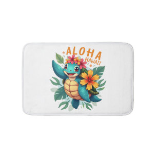 Hawaïaans shirt Aloha Hawaï Zeeschildpad Meisje Vr Badmat