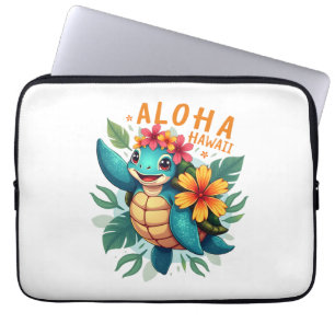 Hawaïaans shirt Aloha Hawaï Zeeschildpad Meisje Vr Laptop Sleeve