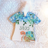 Hawaïaans Shirt Tropisch Zee Schildpad Bruiloft Ornament