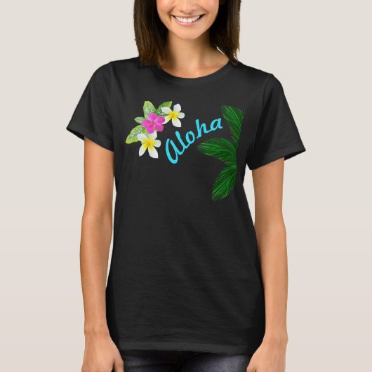 Hawaïaans Shirt voor vrouwen, Aloha of JOUW TEKST (Voorkant)