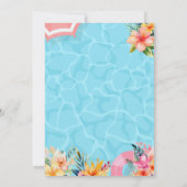 Hawaïaans splash zomer zwembad verjaardagsfeestje kaart (Achterkant)