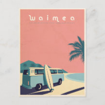  Hawaïaans Surf Van Travel Briefkaart