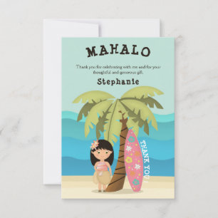 Hawaiaans Surfmeisje Kaart