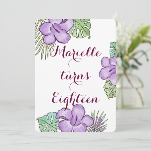 Hawaïaans thema kaart (Staand voorkant)