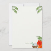 Hawaiaans Tiki Luau Feest Kaart (Achterkant)