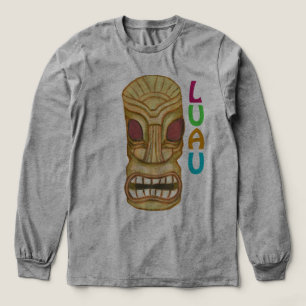 Hawaiaans Tiki Masker Luau Tri-Blend Shirt