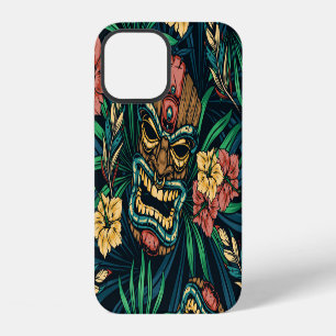 Hawaïaans Tiki-masker Tropisch Patroon iPhone 12 Hoesje