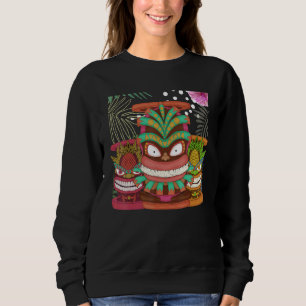 Hawaiaans totem Polynesisch Tiki-masker Beeld Luau Trui