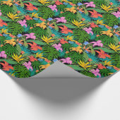 Hawaïaans tropisch bladpatroon cadeaupapier (Hoek)