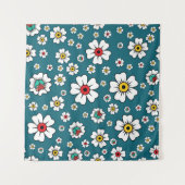 Hawaïaans tropisch bloembehang: abstract ontwerp wandkleed (Voorkant (horizontaal))