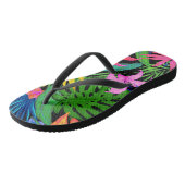 Hawaiaans Tropisch Bloempatroon Teenslippers (Schuin)