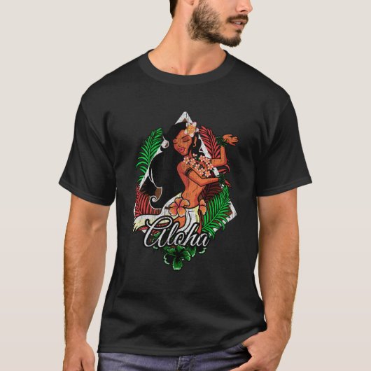 Hawaïaans tropisch eiland Luau Py T-shirt (Voorkant)