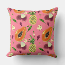 Hawaïaans Tropisch Fruit Patroon Worp Kussen