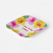 Hawaïaans Tropisch Hibiscus Verjaardagsfeest Papieren Bordje (Gebogen)