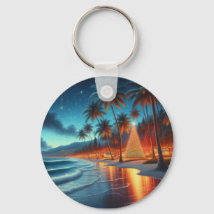 Hawaiaans/Tropisch Kerstfeest Sleutelhanger