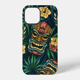 Hawaïaans tropisch kleurrijk naadloos patroon met iPhone 12 hoesje