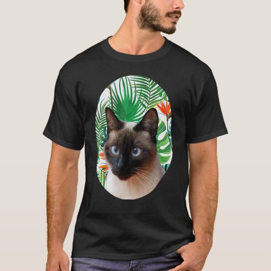 Hawaiaans TShirt Siamees Kat cadeau Tropisch Cadea (Voorkant)