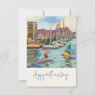 Hawaïaans Uitzicht van Magic Island kaart