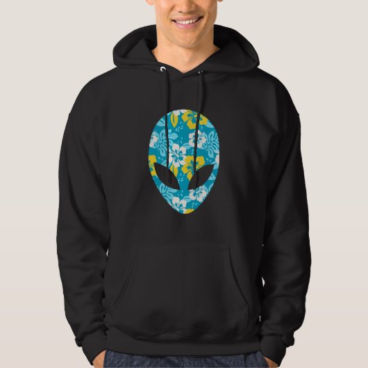 Hawaiaanse Alien Hoofd - Grappige Alien Hoodie (Voorkant)