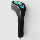 Hawaiaanse Alien Kop - Grappige Alien Golfheadcover (Schuin)